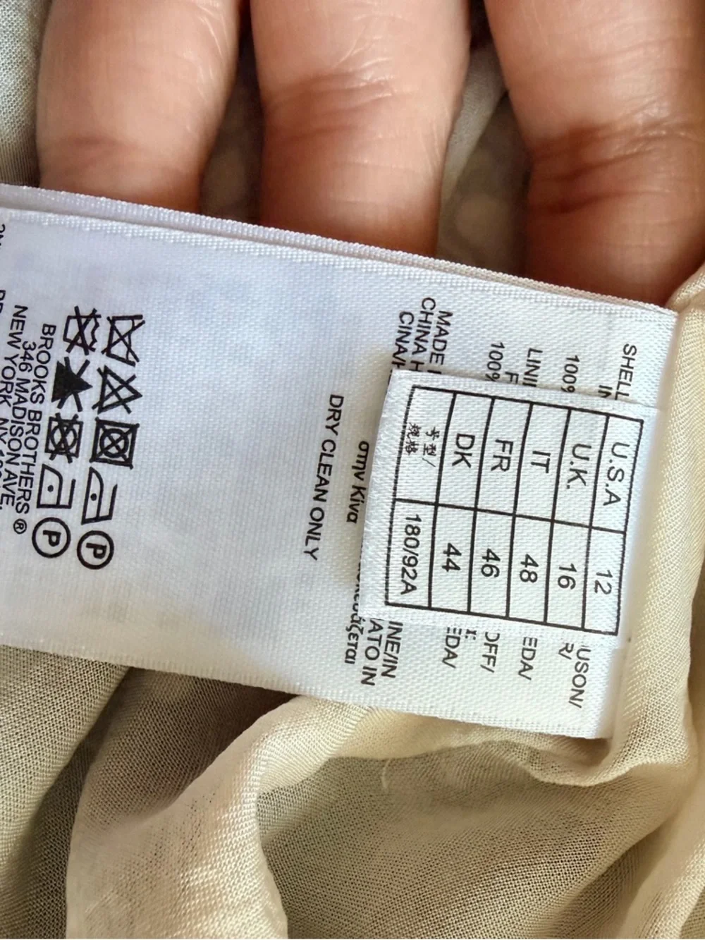 Brooks Brothers 100% Silk Navy & White Printed Midi Dress - Picture 7 of 10